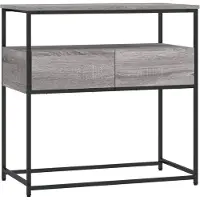 vidaXL Wandtafel 75x40x75 cm bewerkt hout grijs sonoma eikenkleurig