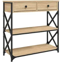 vidaXL Wandtafel 75x28x75 cm bewerkt hout sonoma eikenkleurig