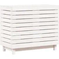 vidaXL Wasmand 88,5x44x76 cm massief grenenhout wit