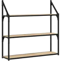 vidaXL Wandrek 3-laags 80x21x78,5 cm bewerkt hout sonoma eikenkleurig