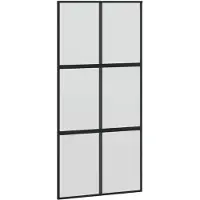 vidaXL Schuifdeur 102,5x205 cm gehard glas en aluminium zwart