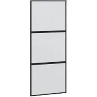 vidaXL Schuifdeur 90x205 cm gehard glas en aluminium zwart