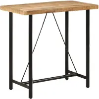 vidaXL Bartafel 110x55x107 cm massief mangohout en ijzer