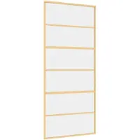 vidaXL Schuifdeur 90x205 cm helder ESG-glas en aluminium goudkleurig