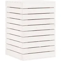 vidaXL Wasmand 44x44x66 cm massief grenenhout wit