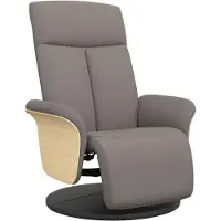 vidaXL Fauteuil verstelbaar met voetensteun stof taupe