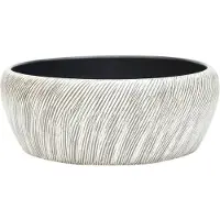 vidaXL Opzetwasbak rond Φ41x14 cm keramiek zwart en grijs
