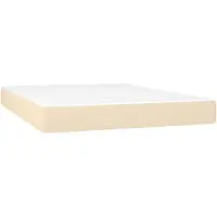 vidaXL Pocketveringmatras medium 140x190x20 cm stof crèmekleurig