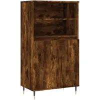 vidaXL Hoge kast 60x36x110 cm bewerkt hout gerookt eikenkleurig