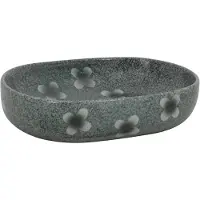 vidaXL Opzetwasbak ovaal 59x40x14 cm keramiek blauw
