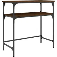 vidaXL Wandtafel 75x35,5x75 cm bewerkt hout bruin eikenkleur