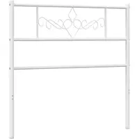 vidaXL Vervangend hoofdbord 107 cm metaal wit