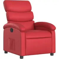 vidaXL Fauteuil verstelbaar kunstleer rood