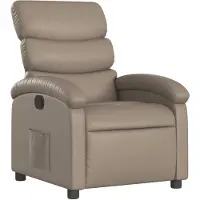 vidaXL Fauteuil verstelbaar kunstleer cappuccinokleurig