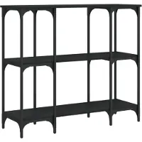 vidaXL Wandtafel 102x35x90 cm bewerkt hout zwart