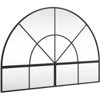 vidaXL Wandspiegel boog 100x70 cm ijzer zwart