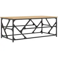 vidaXL Salontafel 100x50x40 cm bewerkt hout sonoma eikenkleurig