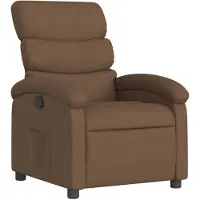 vidaXL Fauteuil verstelbaar stof bruin