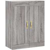 vidaXL Wandkast 69,5x34x90 cm bewerkt hout grijs sonoma eikenkleurig