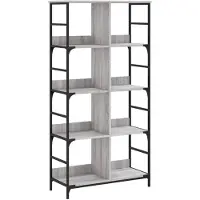 vidaXL Boekenrek 78,5x33x153 cm bewerkt hout grijs sonoma eikenkleur