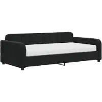 vidaXL Slaapbank met matras 100x200 cm fluweel zwart