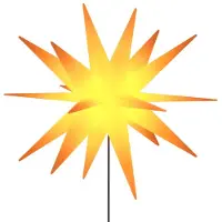 vidaXL Kerstlamp met grondpin en LED inklapbaar 57 cm geel