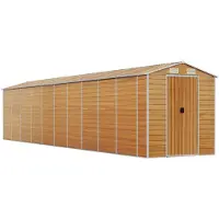 vidaXL Tuinschuur 191x895x198 cm gegalvaniseerd staal lichtbruin