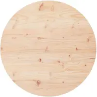 vidaXL Tafelblad rond Ø90x3 cm massief grenenhout