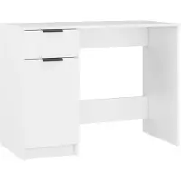 vidaXL Bureau 100x50x75 cm bewerkt hout wit