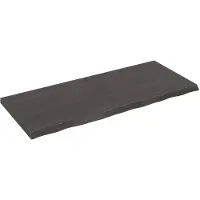 vidaXL Tafelblad 120x50x(2-4)cm behandeld eikenhout donkerbruin