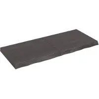 vidaXL Tafelblad 120x50x(2-6)cm behandeld eikenhout donkerbruin