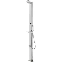 vidaXL Tuindouche, 220 cm, roestvrij staal