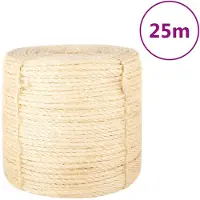 vidaXL Touw 6 mm 25 m 100% sisal