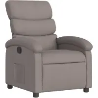 vidaXL Fauteuil verstelbaar stof taupe