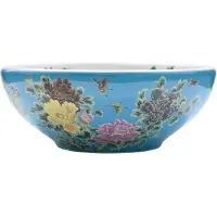 vidaXL Opzetwasbak rond Φ41x14 cm keramiek meerkleurig