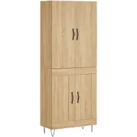 vidaXL Hoge kast 69,5x34x180 cm bewerkt hout sonoma eikenkleurig
