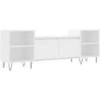 vidaXL Tv-meubel 160x35x55 cm bewerkt hout wit