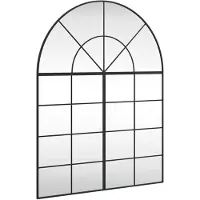 vidaXL Wandspiegel boog 100x130 cm ijzer zwart