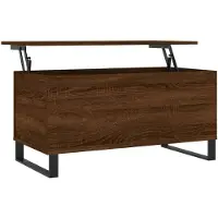 vidaXL Salontafel 90x44,5x45 cm bewerkt hout bruin eikenkleur