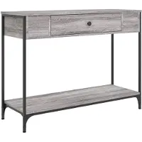 vidaXL Wandtafel 100x34,5x75 cm bewerkt hout grijs sonoma eikenkleurig