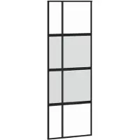 Super Merchant Schuifdeur 76x205 cm gehard glas en aluminium zwart