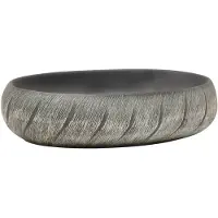 vidaXL Opzetwasbak ovaal 59x40x15 cm keramiek zwart en grijs