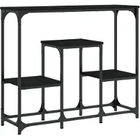 vidaXL Wandtafel 89,5x28x76 cm bewerkt hout zwart