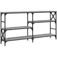 vidaXL Wandtafel 150x29x76,5 cm bewerkt hout grijs sonoma eikenkleurig