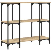 vidaXL Wandtafel 102x35x90 cm bewerkt hout sonoma eikenkleurig