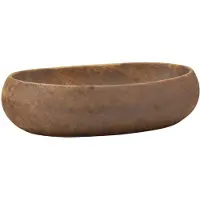 vidaXL Opzetwasbak ovaal 59x40x15 cm keramiek bruin