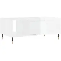 vidaXL Salontafel, hoogglanzwit, 90x50x36,5 cm, houtvezel