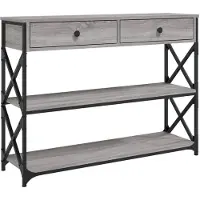 vidaXL Wandtafel 100x28x75 cm bewerkt hout grijs sonoma eikenkleurig