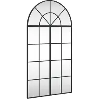 vidaXL Wandspiegel boog 60x110 cm ijzer zwart