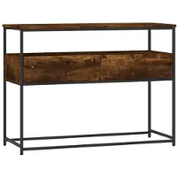 vidaXL Wandtafel 100x40x75 cm bewerkt hout gerookt eikenkleurig